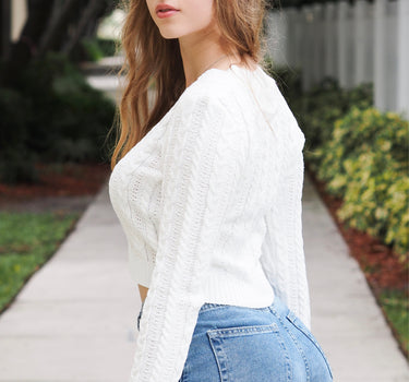 Snow Knitted Crop Sweater